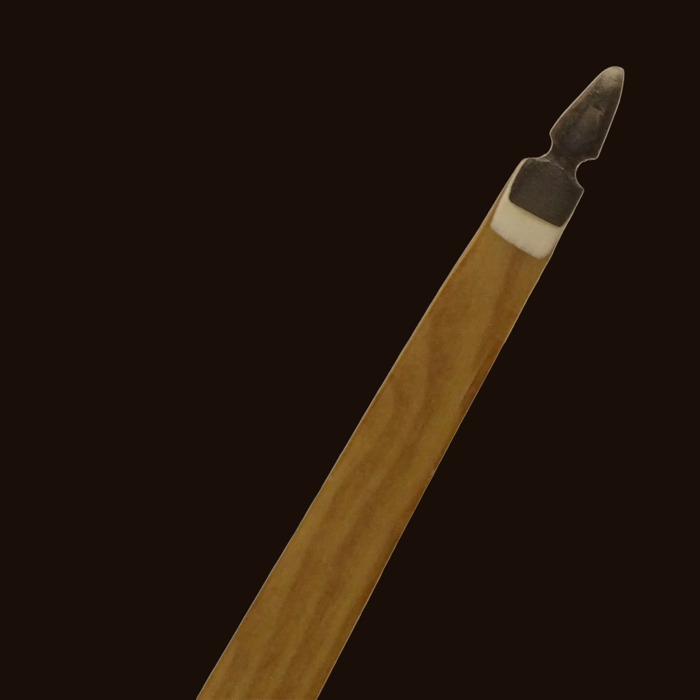 Hand-finished Wapiti longbow limb tip